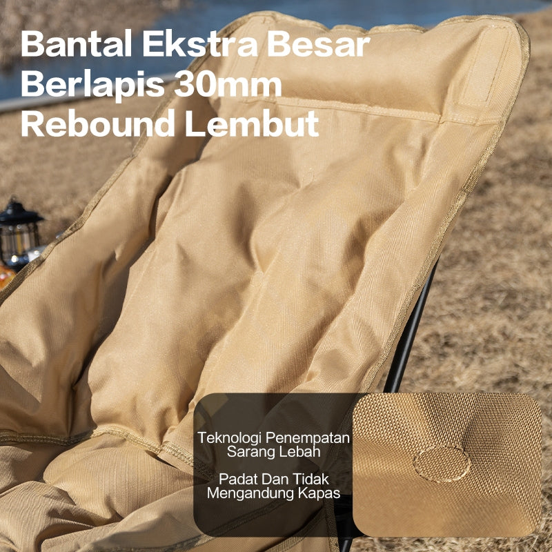 TrailTop Kursi Lipat Outdoor Sandaran Kaki Kursi Pantai Lipat Portable Kursi Santai Kursi Berkemah